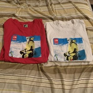 North Face x Supreme t-shirts